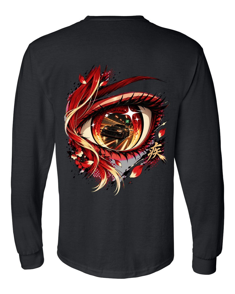 Chevrolet Camaro ZL1 1LE Anime Girl Long Sleeve Black back