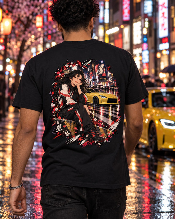 Nissan Z RZ34 Anime Girl Shirt, Hoodie & More T-Shirt Black worn hero