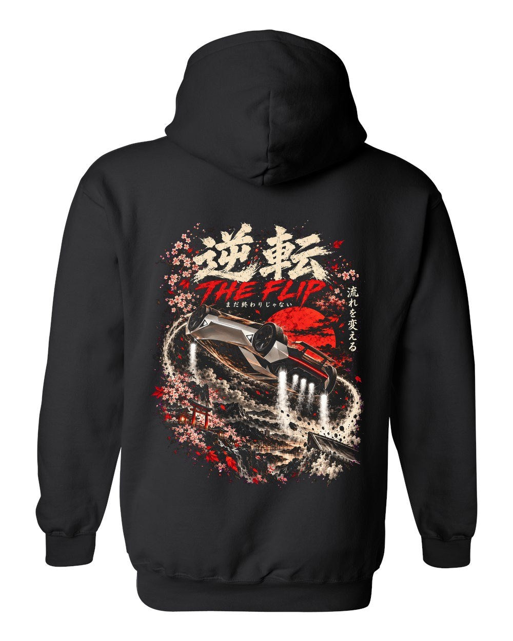 Tesla Roadster 2026 The Flip Pull Over Hoodie Black back
