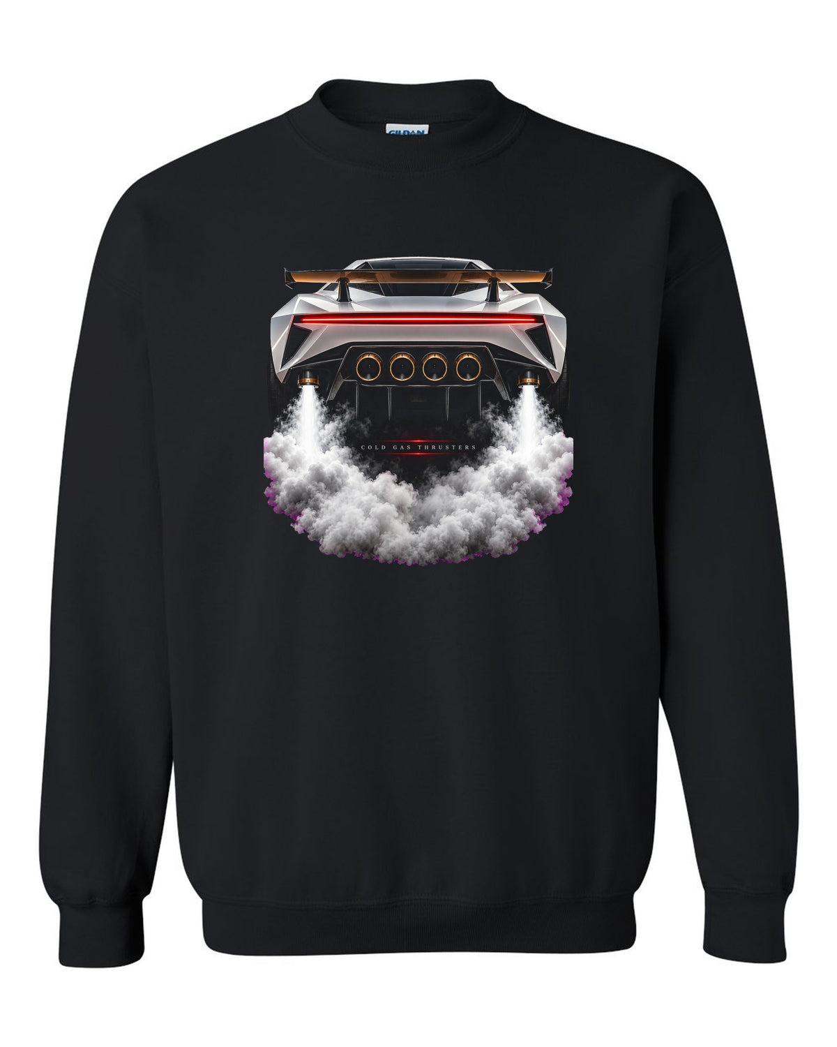 Tesla Roadster Cold Gas Crewneck Black front