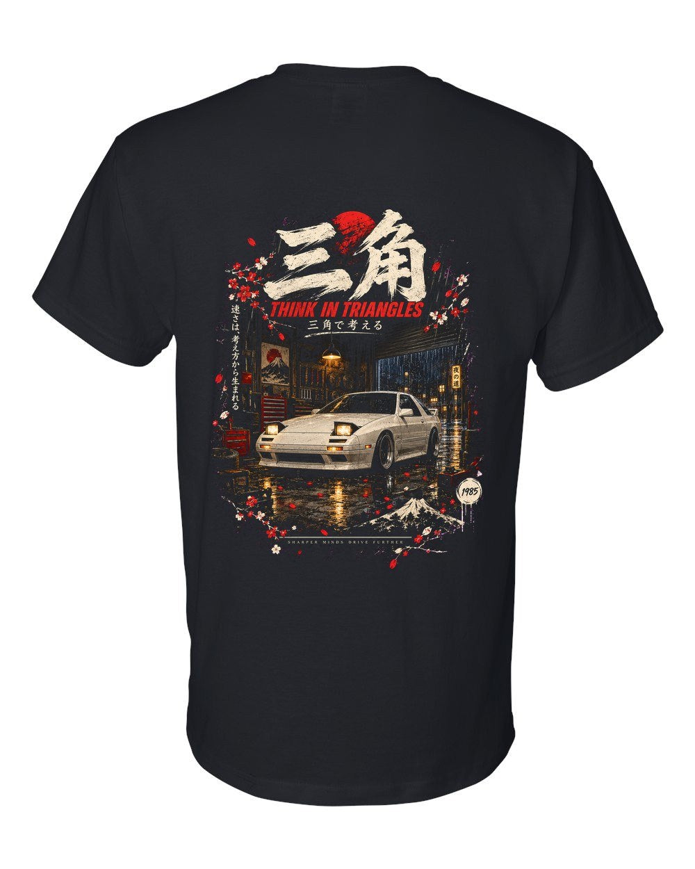 Mazda RX-7 FC T-Shirt Black back