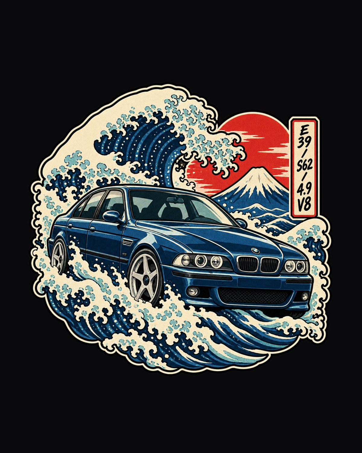 One More Bolt BMW M5 E39 Pop-Art Halftone Tee design only
