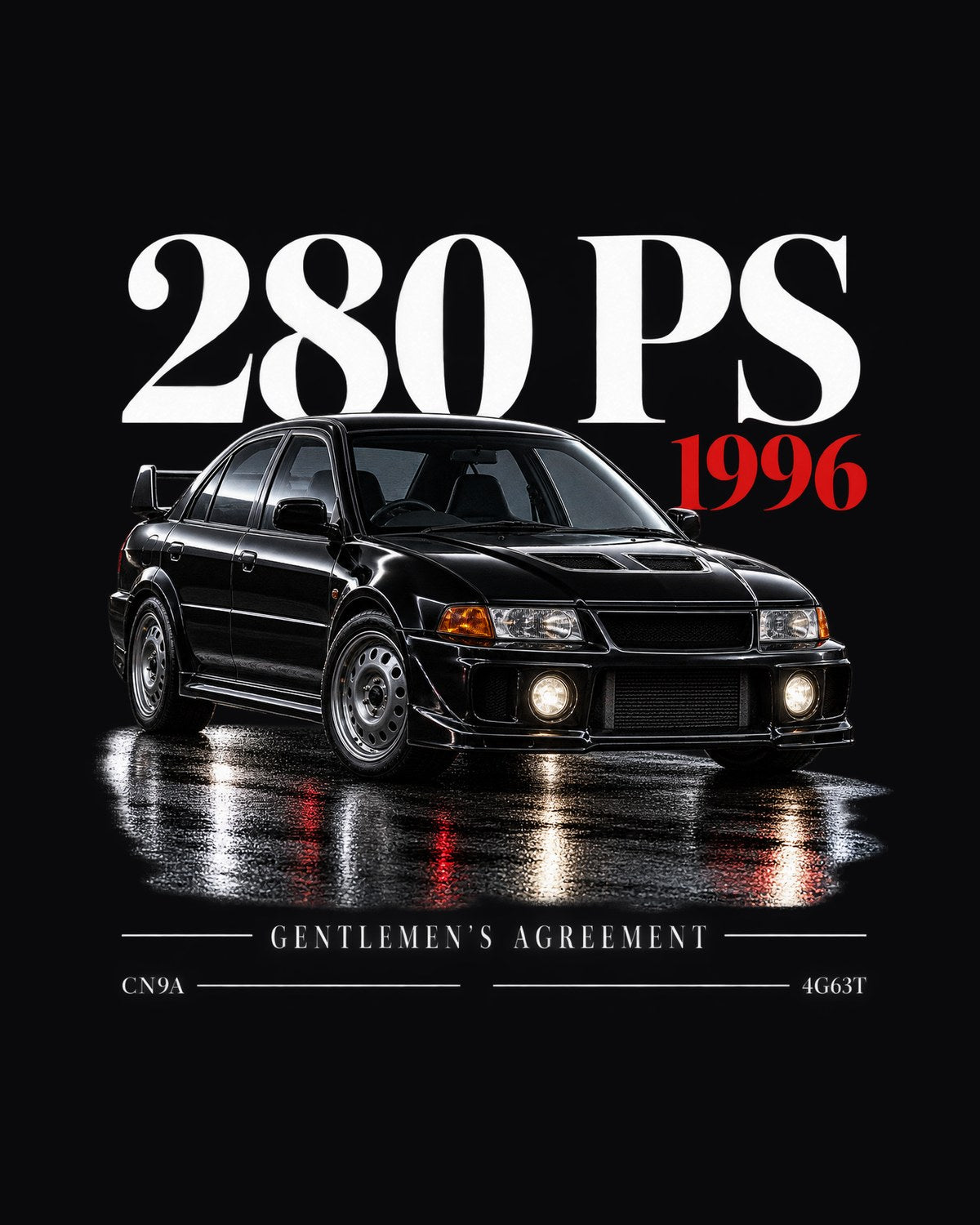 Mitsubishi Lancer Evo IV CN9A Gentlemen's Agreement Shirt design only