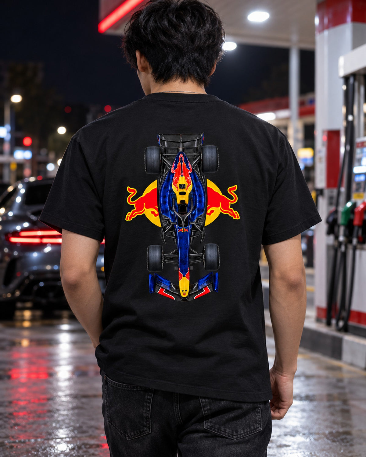 Red Bull RB22 2026 F1 Overhead Poster Shirt, Formula 1 Tee, Design 05 T-Shirt Black worn hero