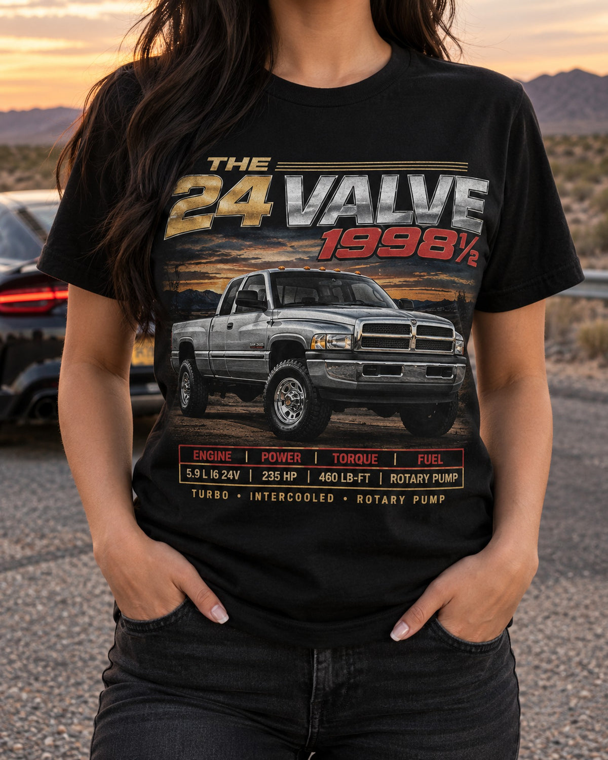 The 24 Valve Archive: Ram 2500 1998.5 Spec Panel Shirt T-Shirt Black worn hero