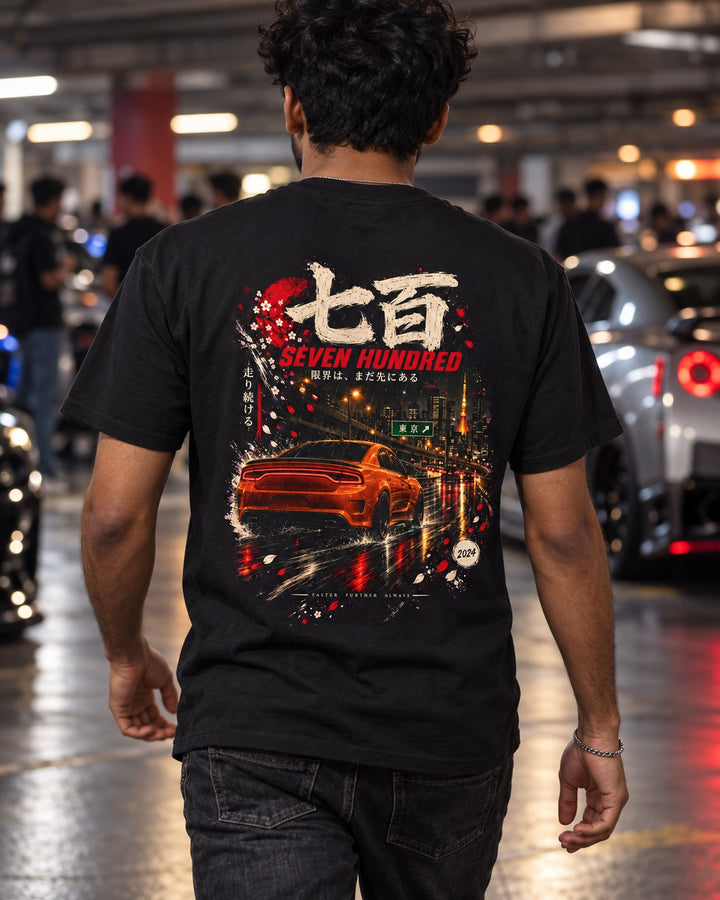 Dodge Charger Hellcat Seven Hundred Shirt, Hoodie & More T-Shirt Black worn hero