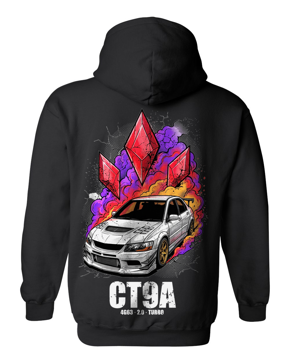 Pull Over Hoodie Black back