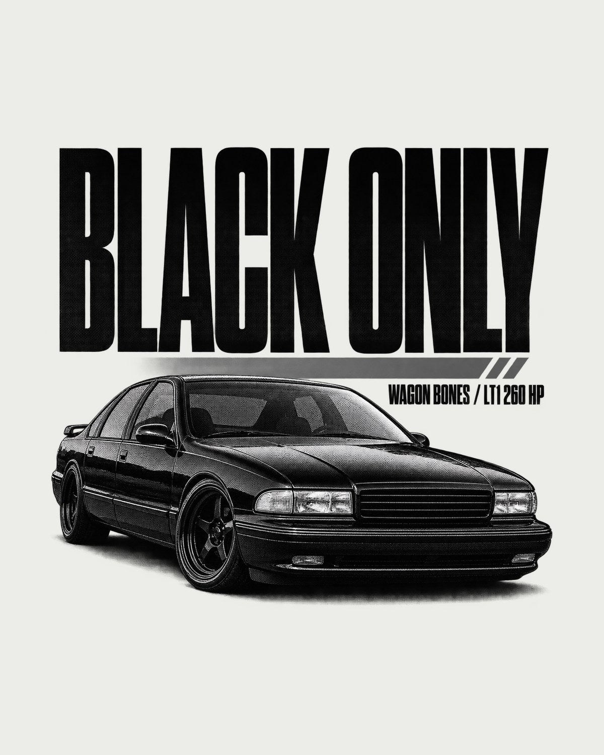 1994 Impala SS Black Only Halftone print Tee, LT1 design only