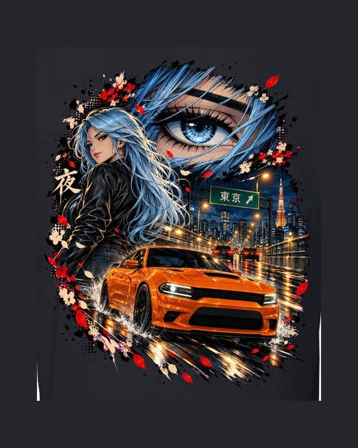 Dodge Charger Hellcat Anime Girl Shirt, Hoodie & More design only