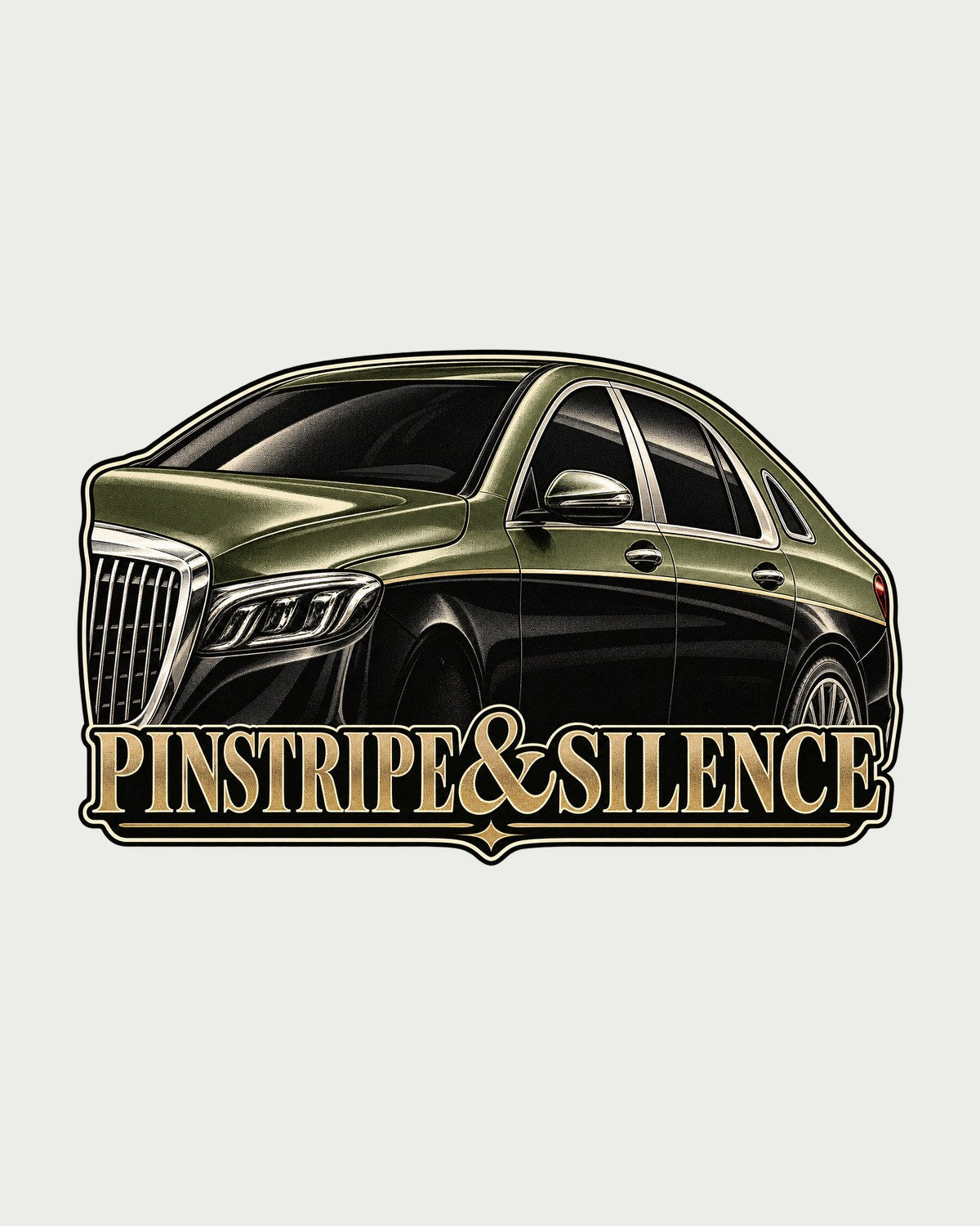 Mercedes-Maybach S-Class W222 Two-Tone Pinstripe Screenprint Tee design only