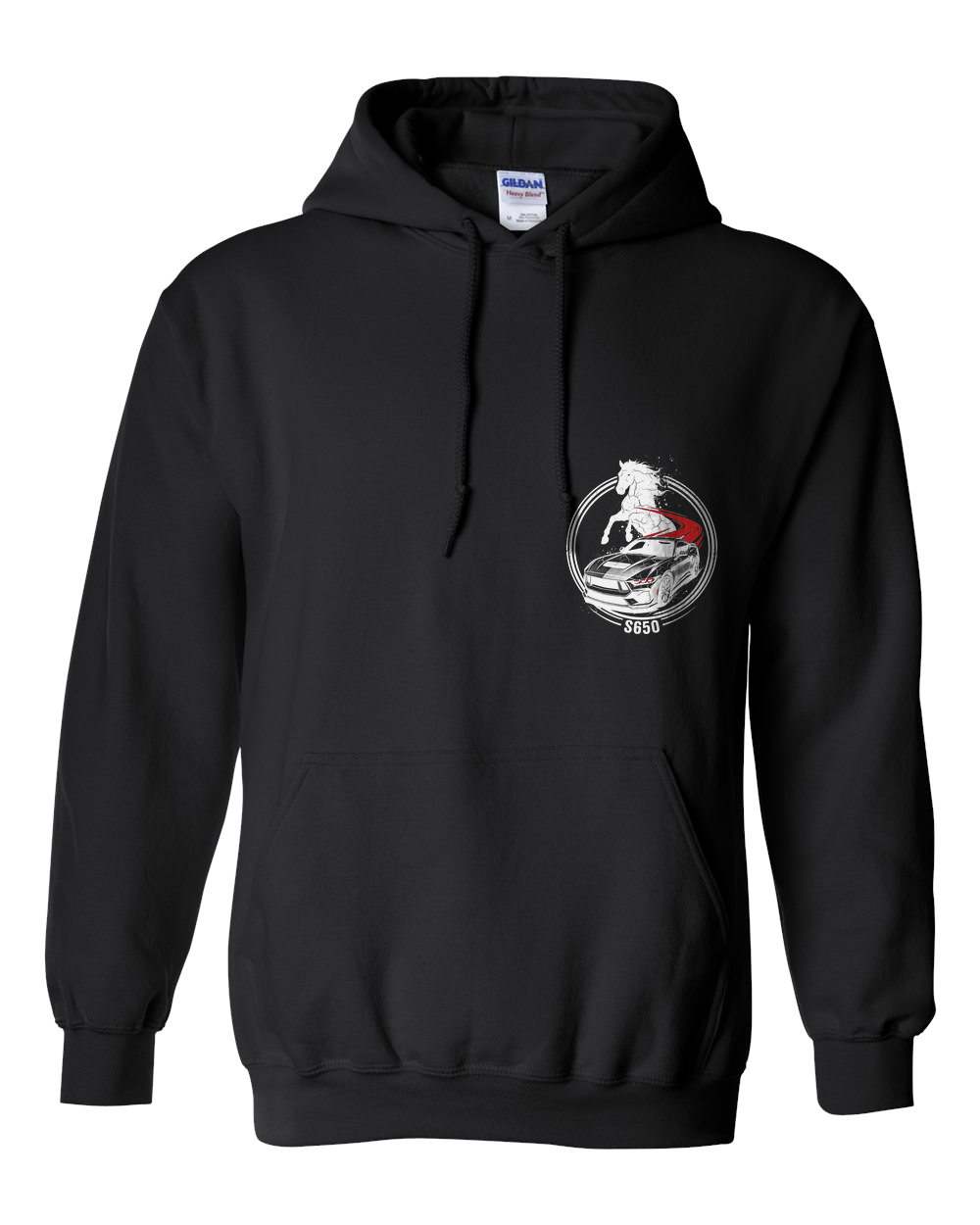 Pull Over Hoodie Black front