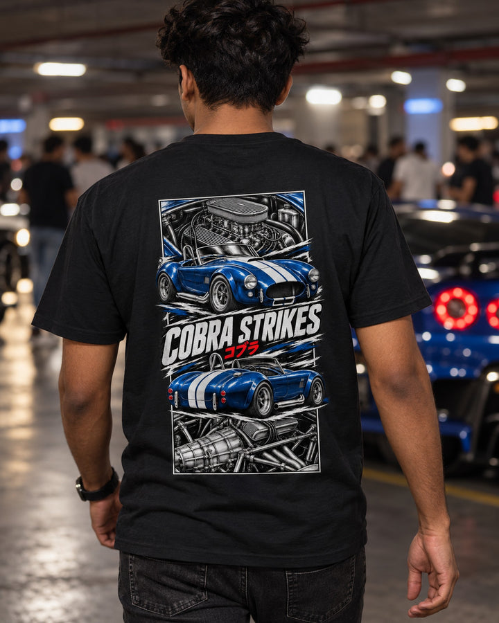 Shelby Cobra 427 Torn Poster Full-Back Graphic Tee T-Shirt Black worn hero