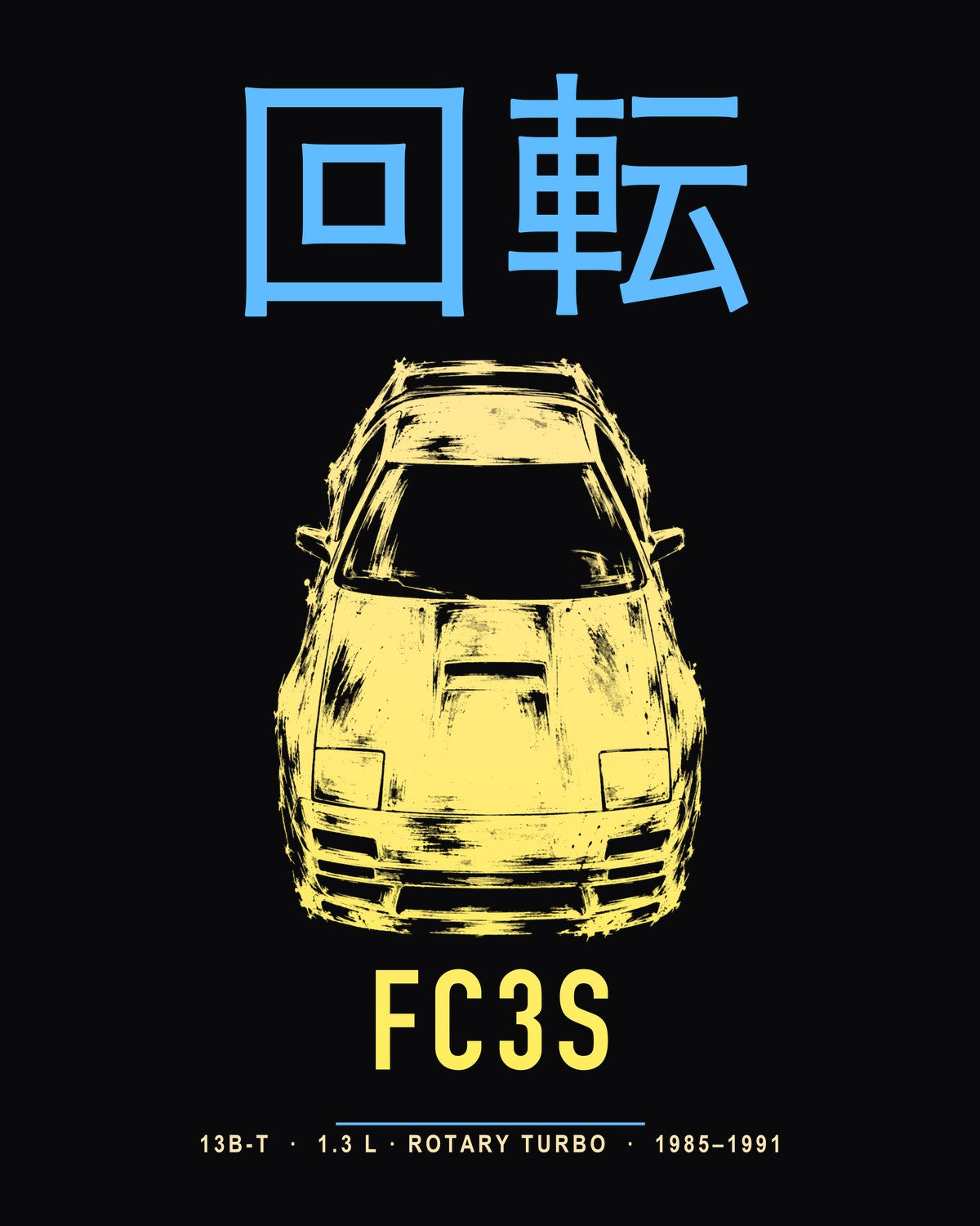 FC3S 13B-T Full-Back Graphic Tee design only