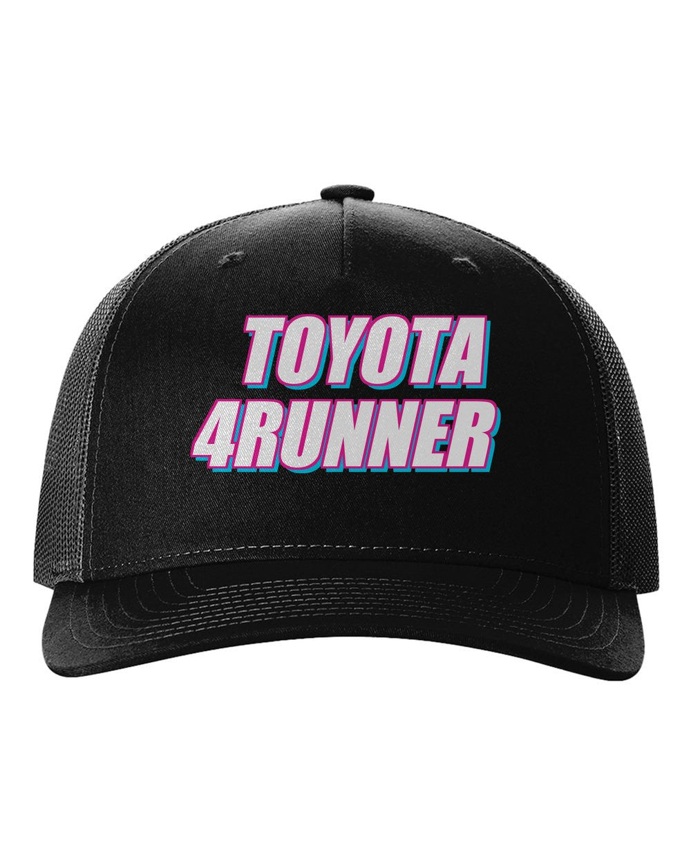 black hat front view with car name