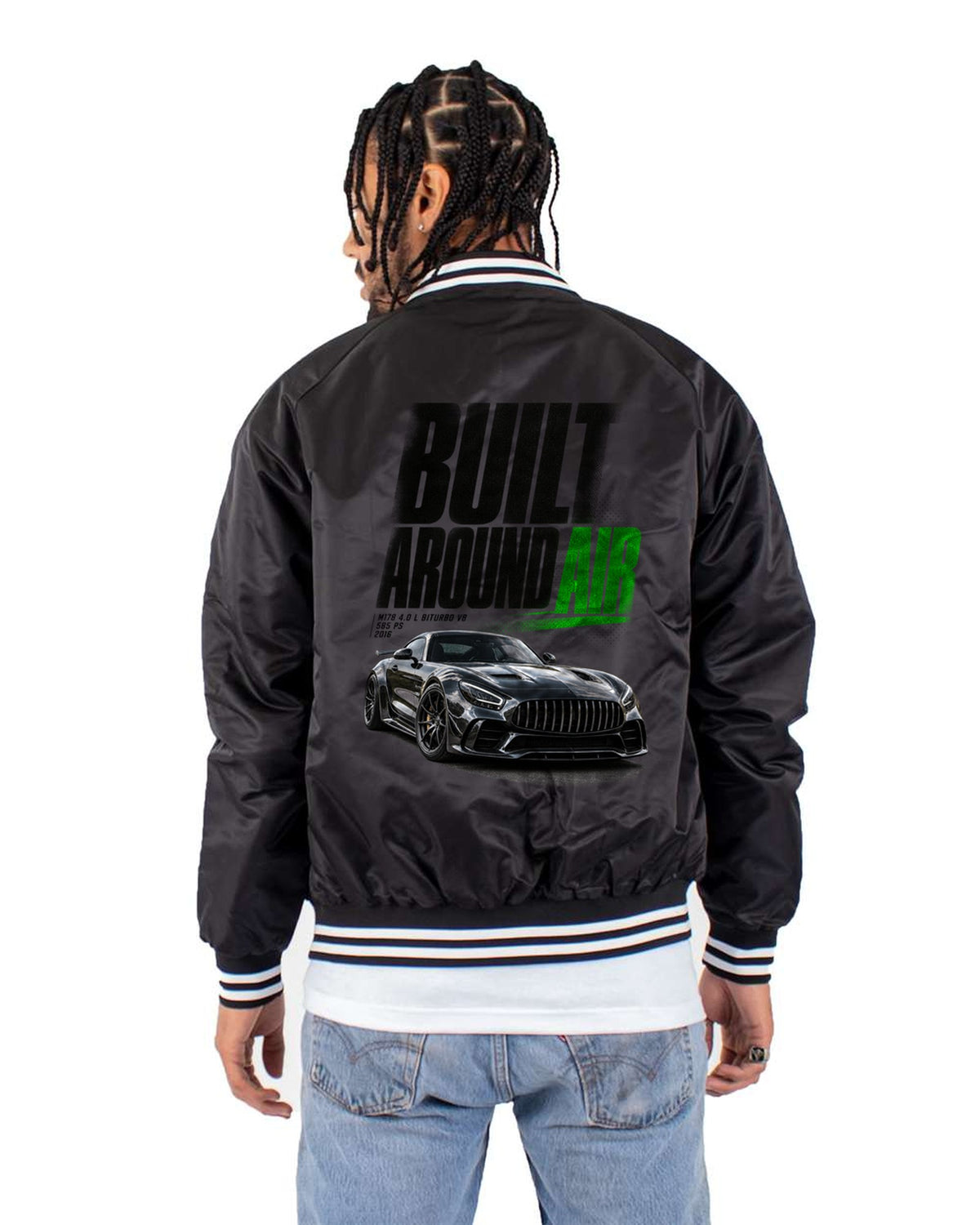 Built Around Air Halftone Shirt, Mercedes-AMG GT R C190 Bomber Jacket Black back