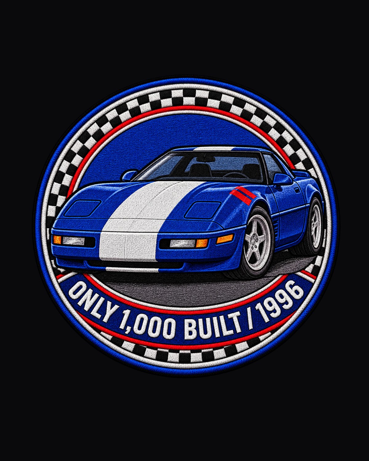 1996 Corvette C4 Grand Sport Varsity Crest Shirt, Only 1,000 Built design only