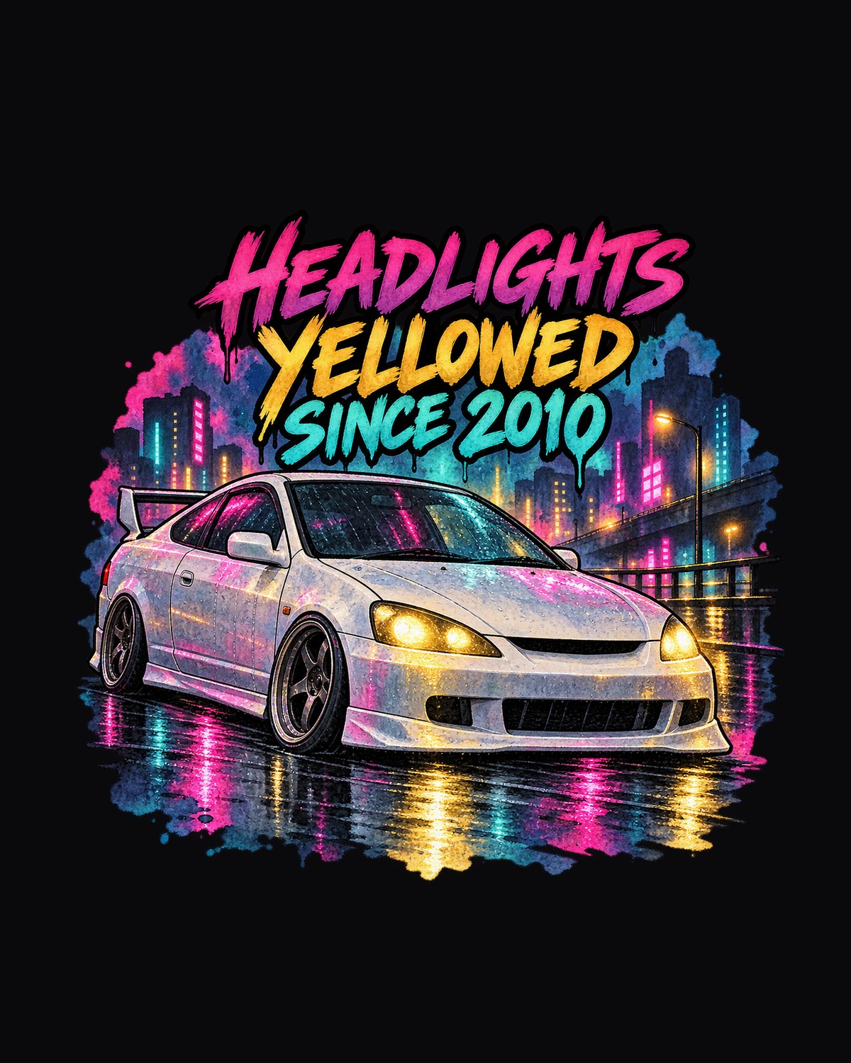 Honda Integra DC2 Sticker Bomb Collage Tee, Teg Is Not an ITR design only