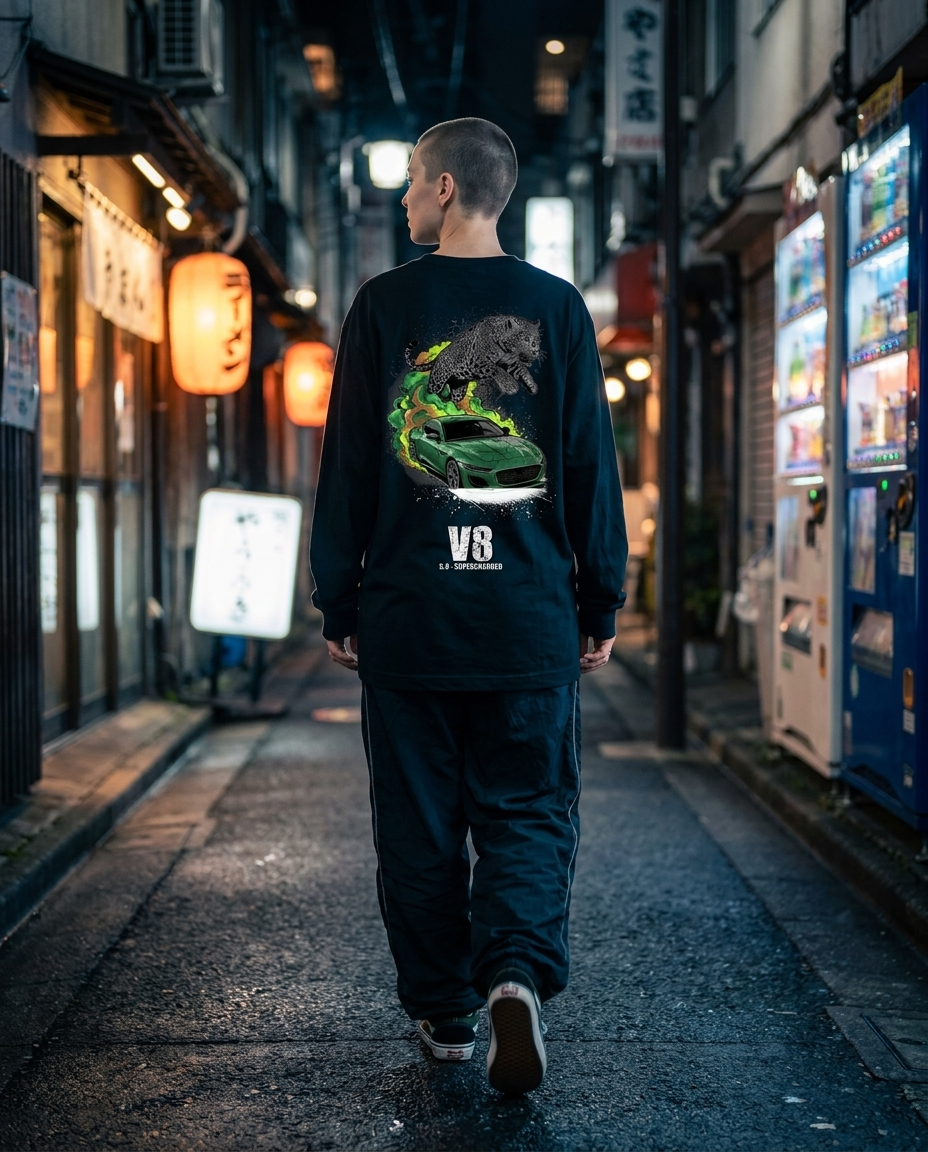 Black Long-Sleeve Tee street