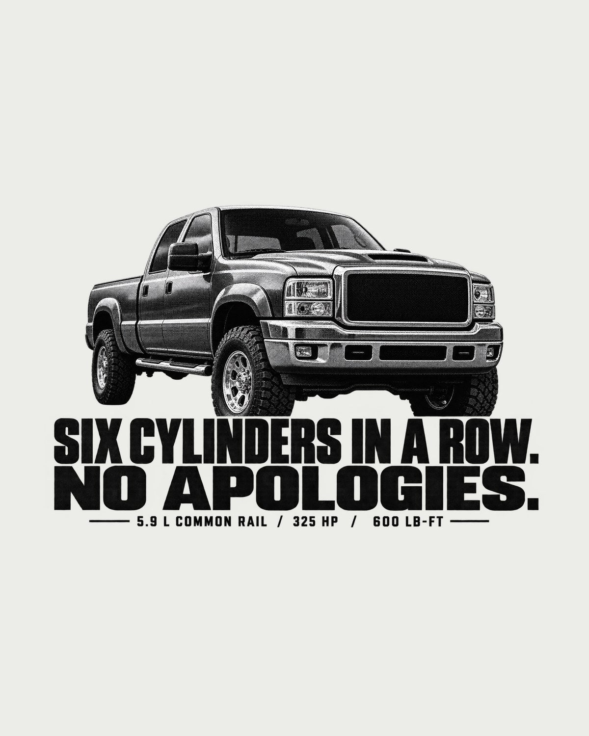 Dodge Ram 2500 3rd Gen 2003-09 Halftone Shirt, Common-Rail Cummins design only