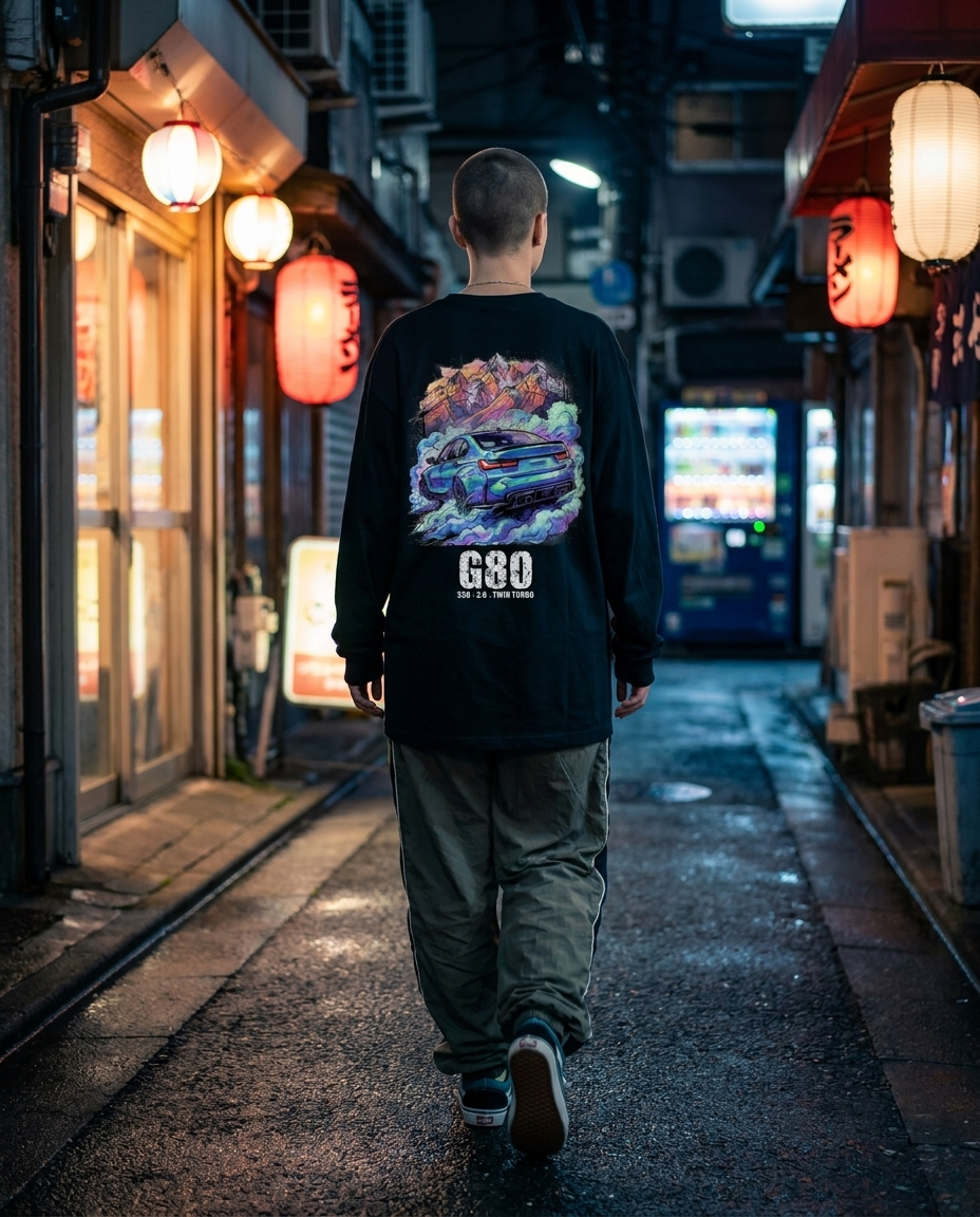 Black Long-Sleeve Tee street