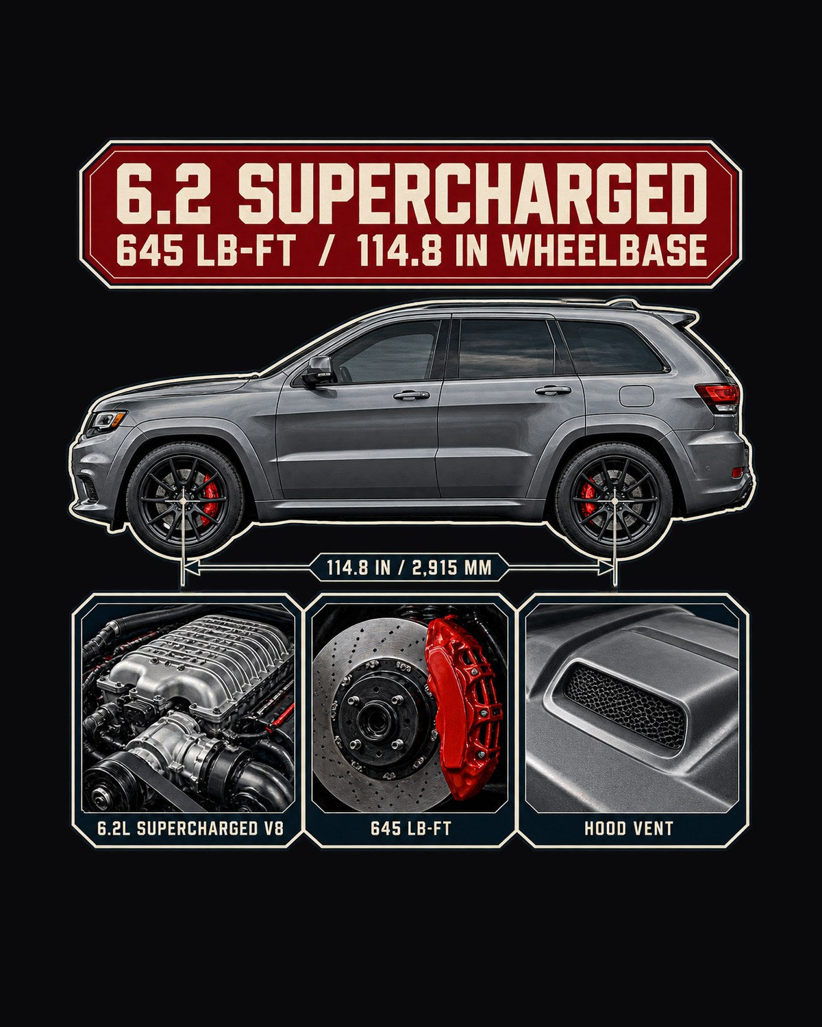 Trackhawk WK2 Dossier Panels print Shirt, Jeep Car Guy Gift design only