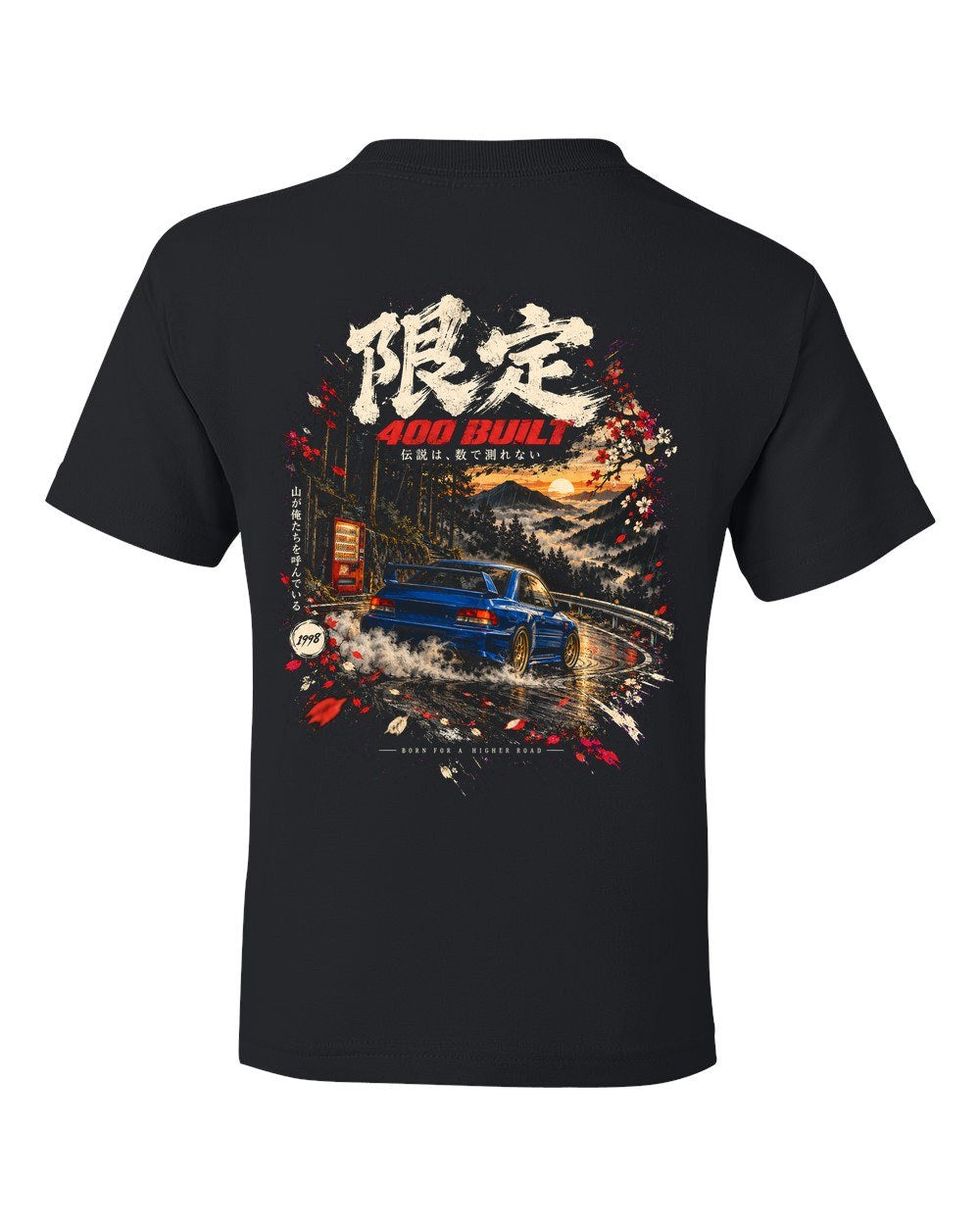 Subaru Impreza 22B Kids Tee Black back