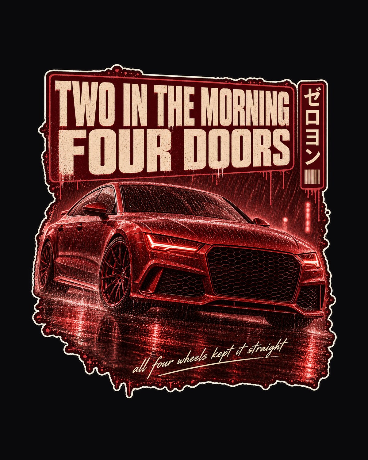 Audi RS7 C7 Night Street print Shirt for Car Guys design only