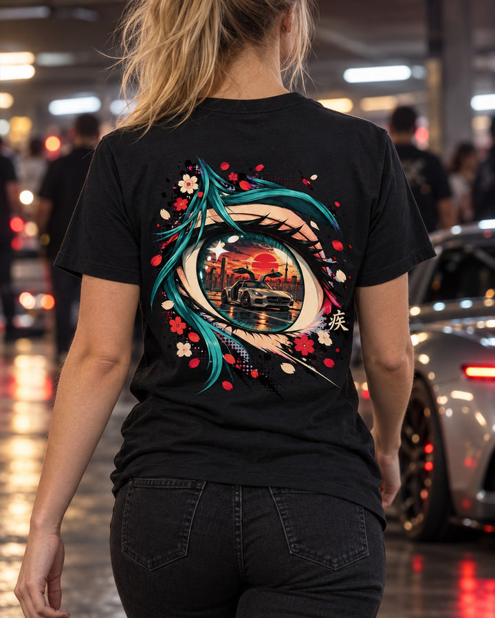 Mercedes-Benz SLS AMG Anime Girl Shirt, Hoodie & More T-Shirt Black worn hero