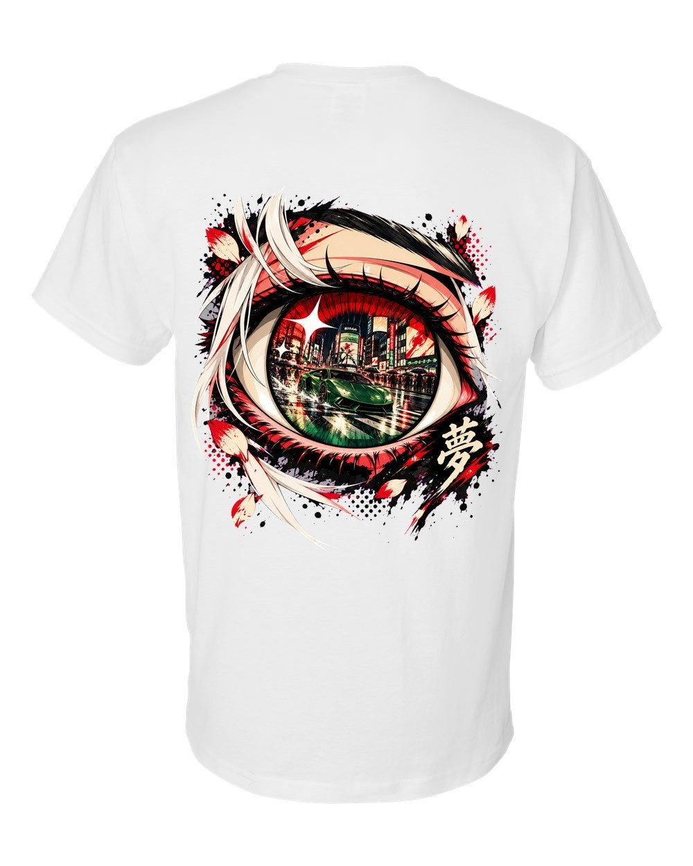 Lamborghini Huracán Anime Girl T-Shirt White back