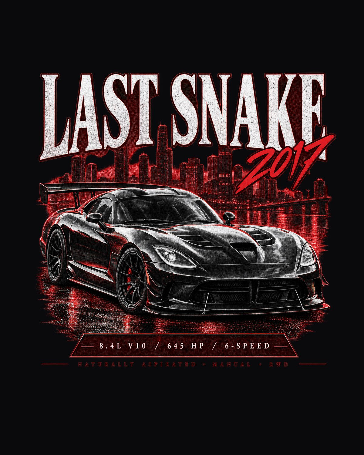 Dodge Viper VX I ACR 2017 Last Snake Archive Panel Shirt design only