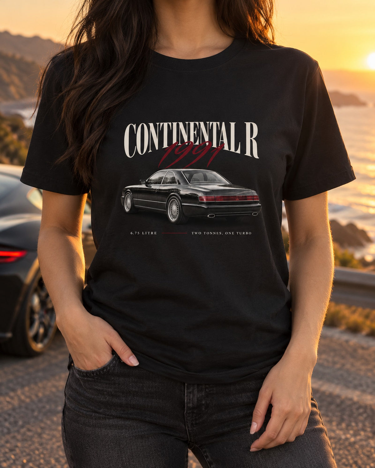 Bentley Continental R Two Tonnes One Turbo Editorial Shirt T-Shirt Black worn hero