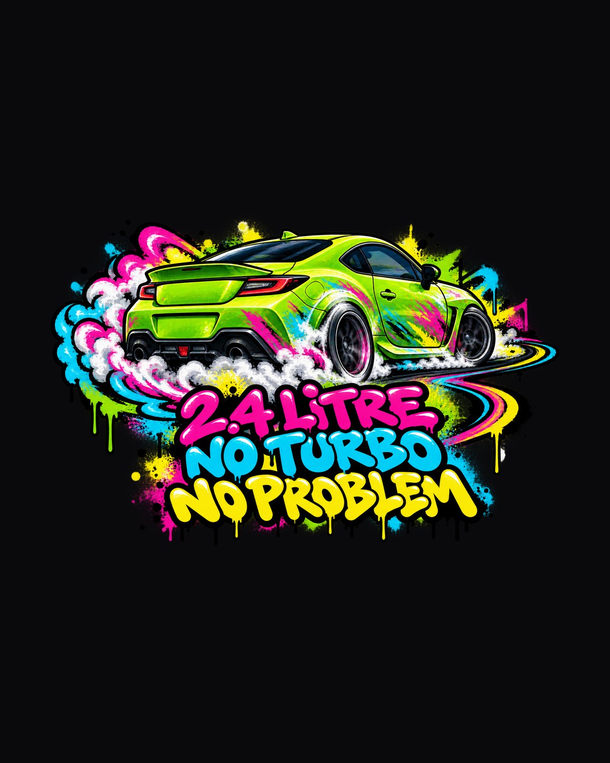 Subaru BRZ ZD8 Sideways Graffiti Wall Tee, 2.4 Litre No Turbo design only