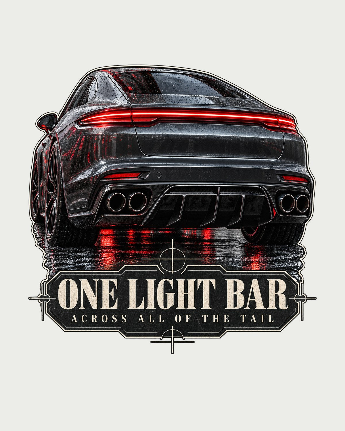 Porsche Panamera Turbo S E-Hybrid G3 Taillight Bar Detail Tee design only