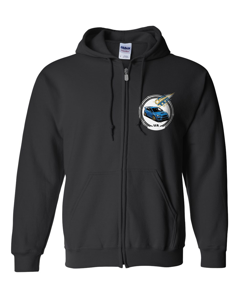 Zip Hoodie Black front