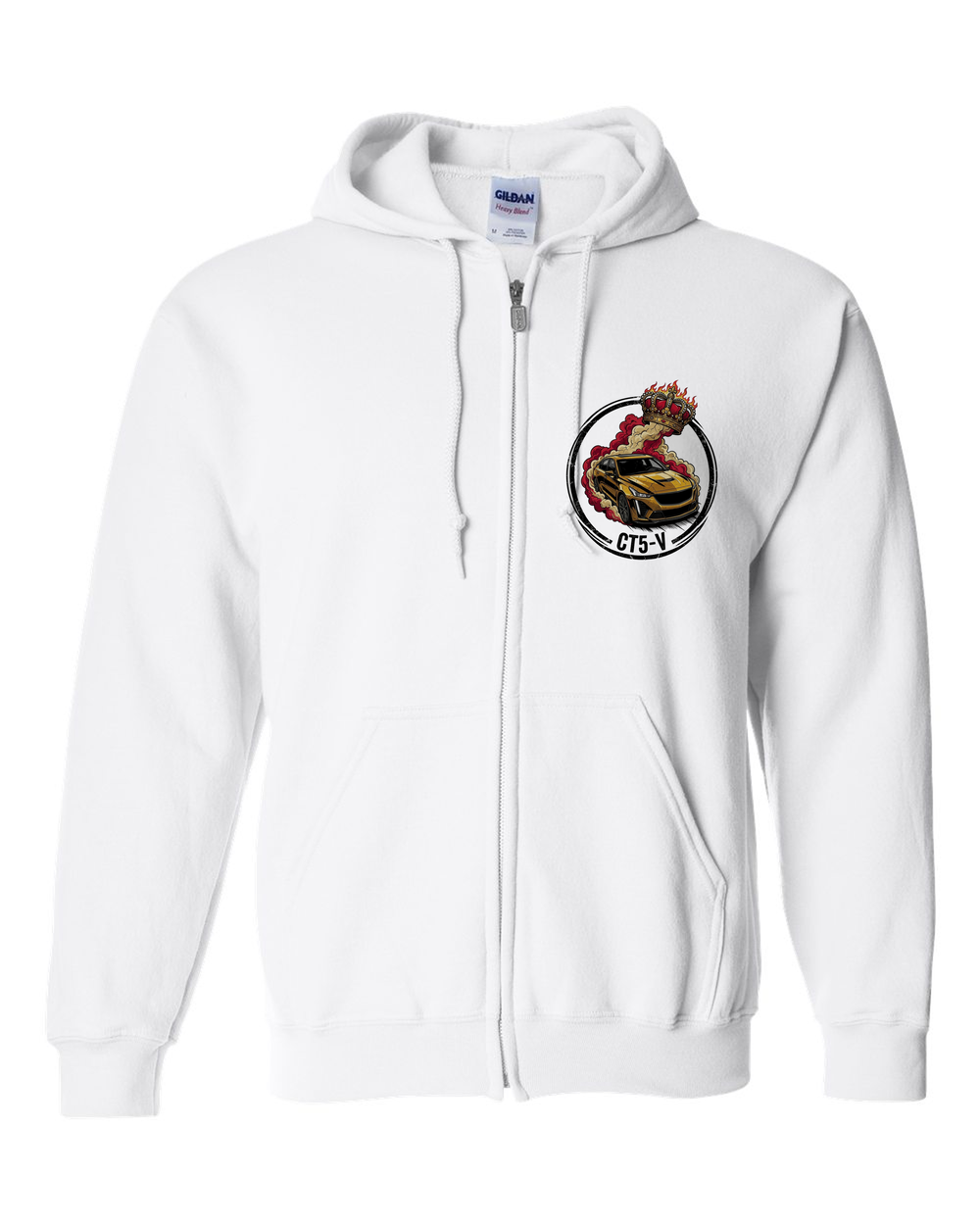 Zip Hoodie White front