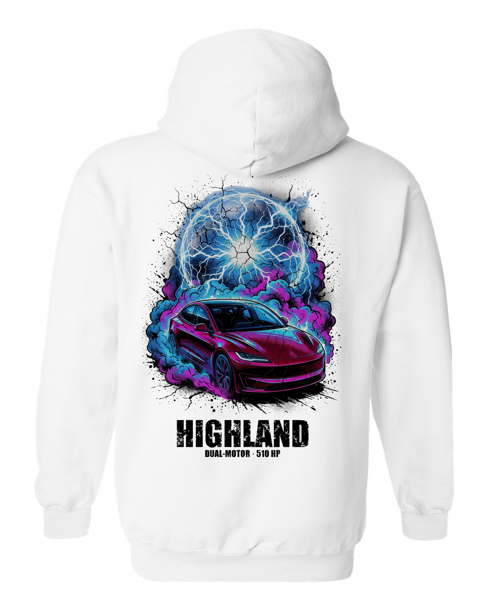 Pull Over Hoodie White back