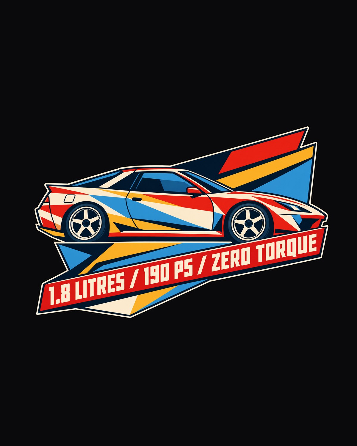 Toyota Celica ZZT231 Origami Constructivist Poster Shirt, 190 PS design only
