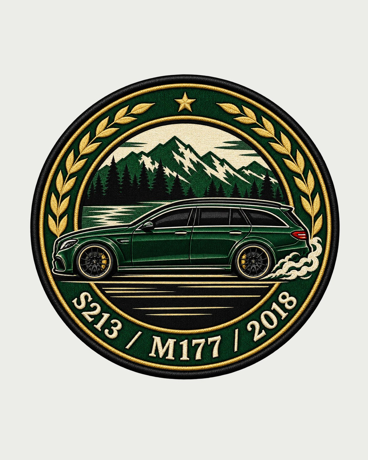Mercedes E63 AMG Wagon S213 M177 Varsity Crest Tee, 2018 design only