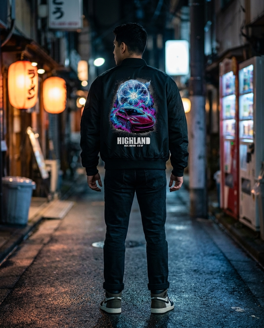 Black Bomber Jacket street