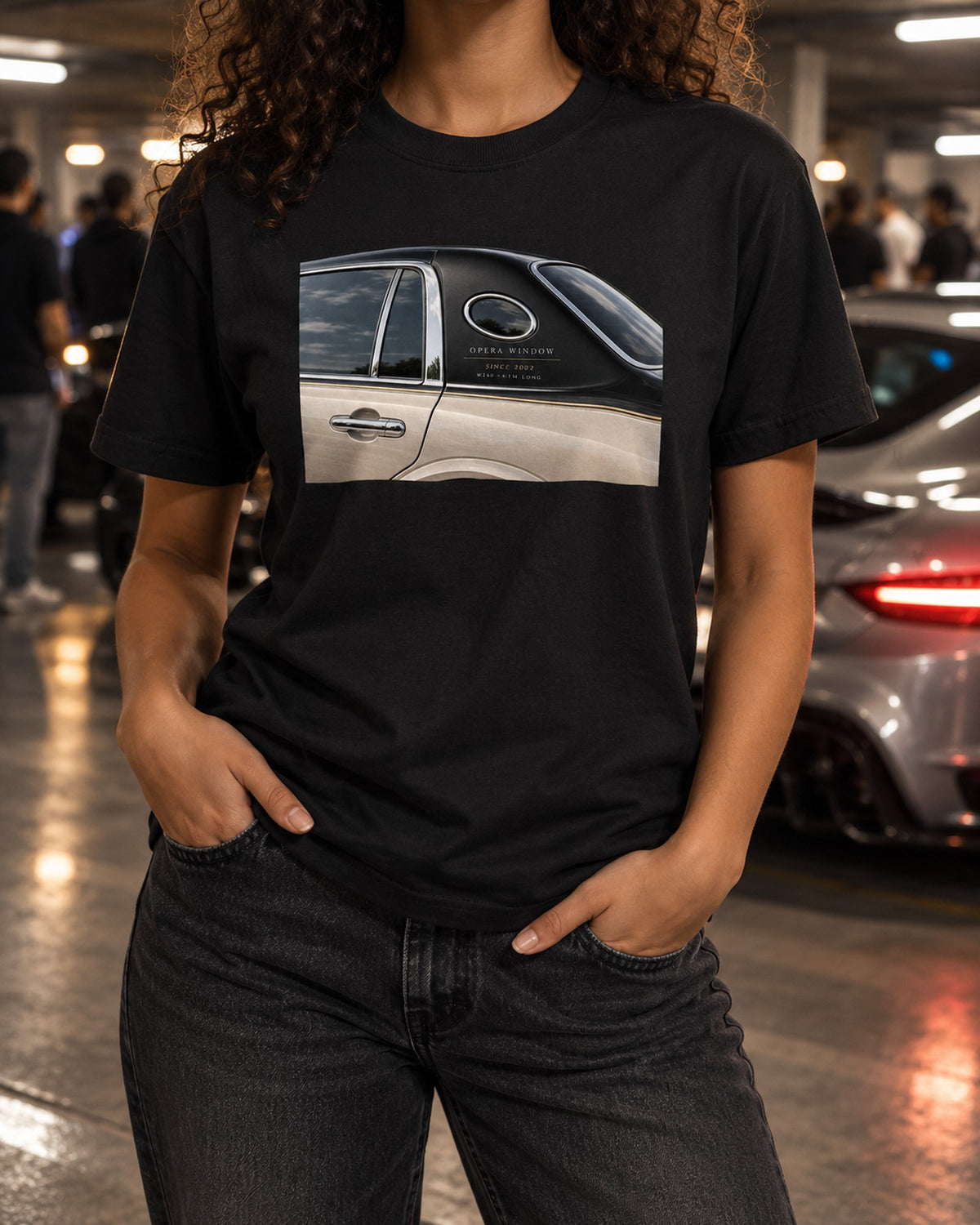 Maybach 62 W240 Opera Window Detail Macro Shirt T-Shirt Black worn hero