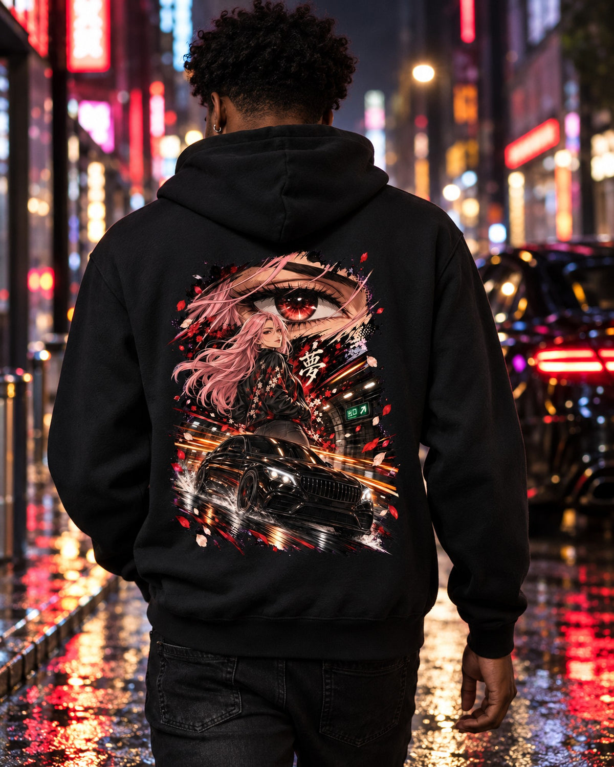 Mercedes-AMG C63 Anime Girl Shirt, Hoodie & More Pull Over Hoodie Black worn hero