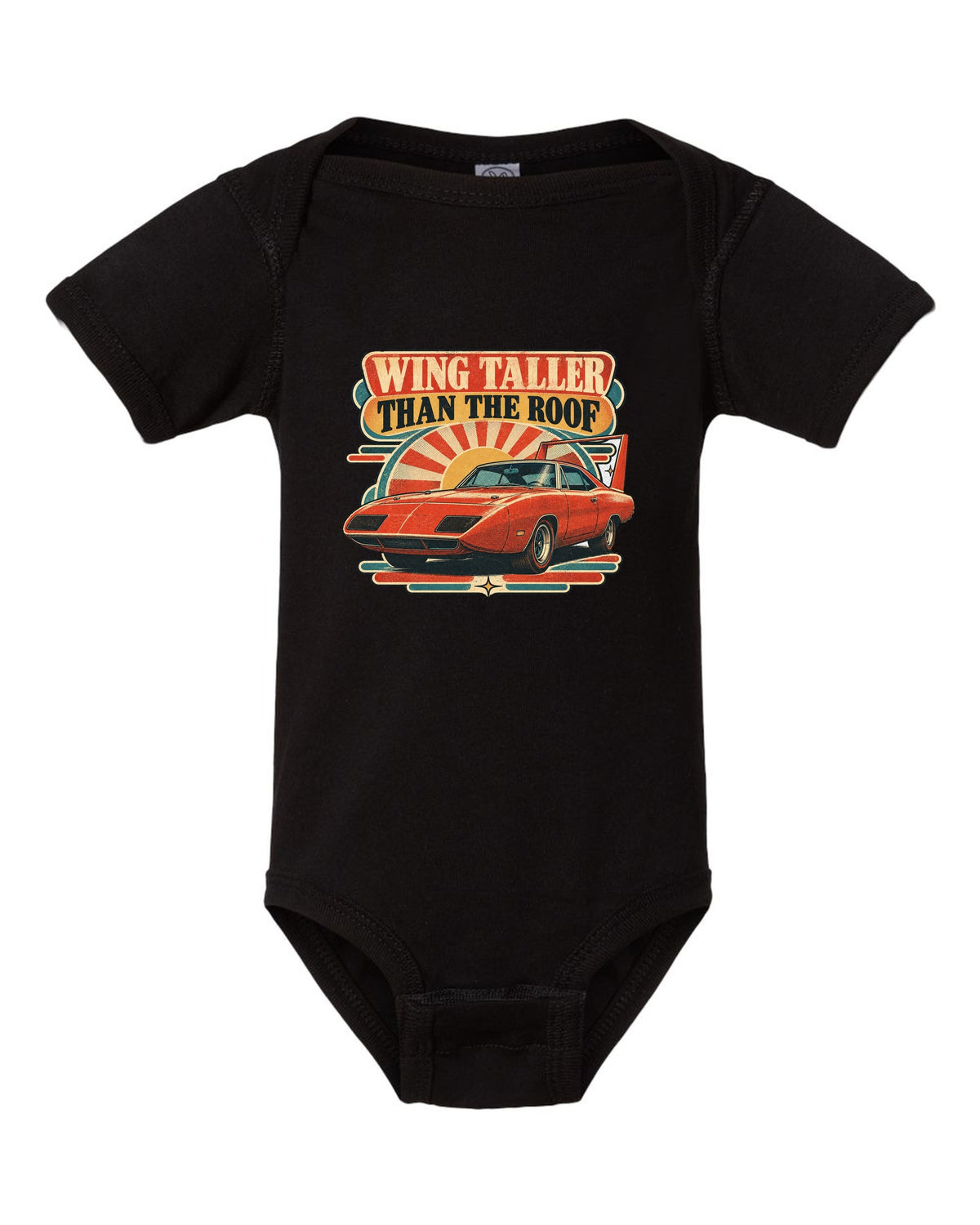 Gauge-cluster HUD design for a 2020 Dodge Challenger Hellcat Redeye showing 797 HP black baby onesie front view with the design