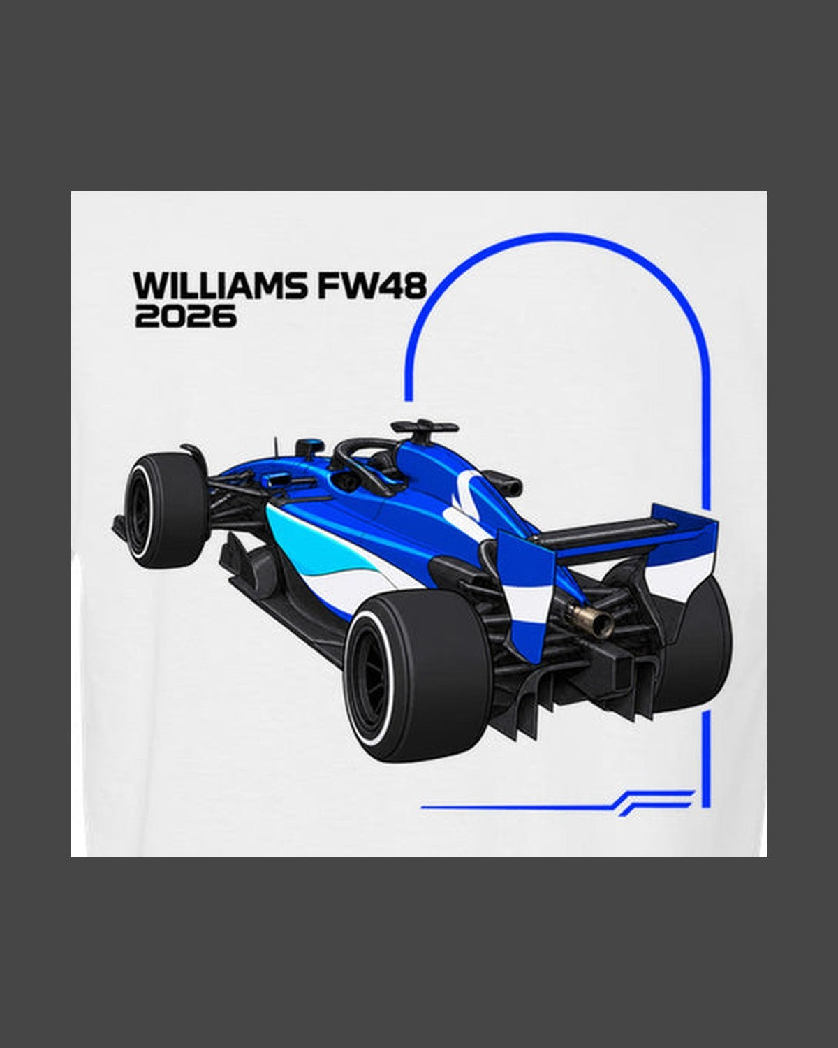 Williams FW48 F1 2026 Tail Structure Shirt, Formula 1 Fan Tee design only