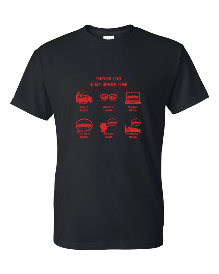 Mazda Things I Do T-Shirt Black front