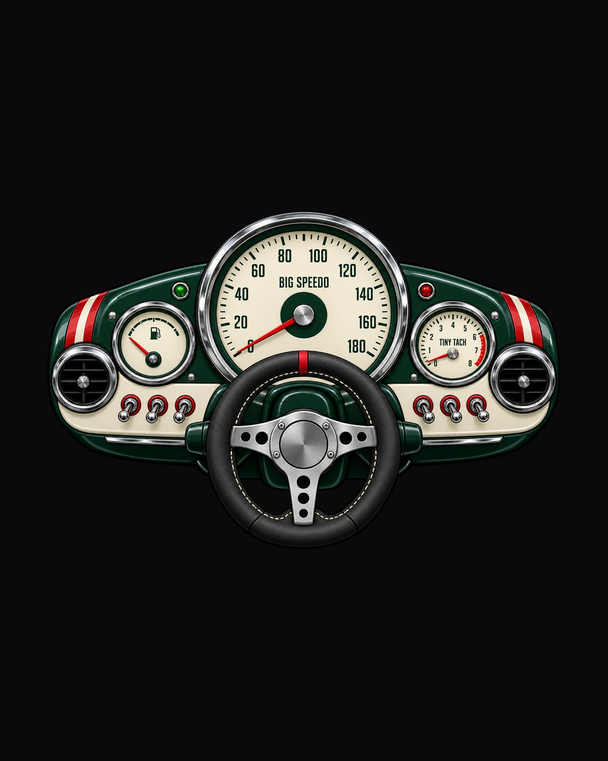 Mini Cooper S R53 Gauge Cluster Shirt, Supercharged Car Guy Tee design only