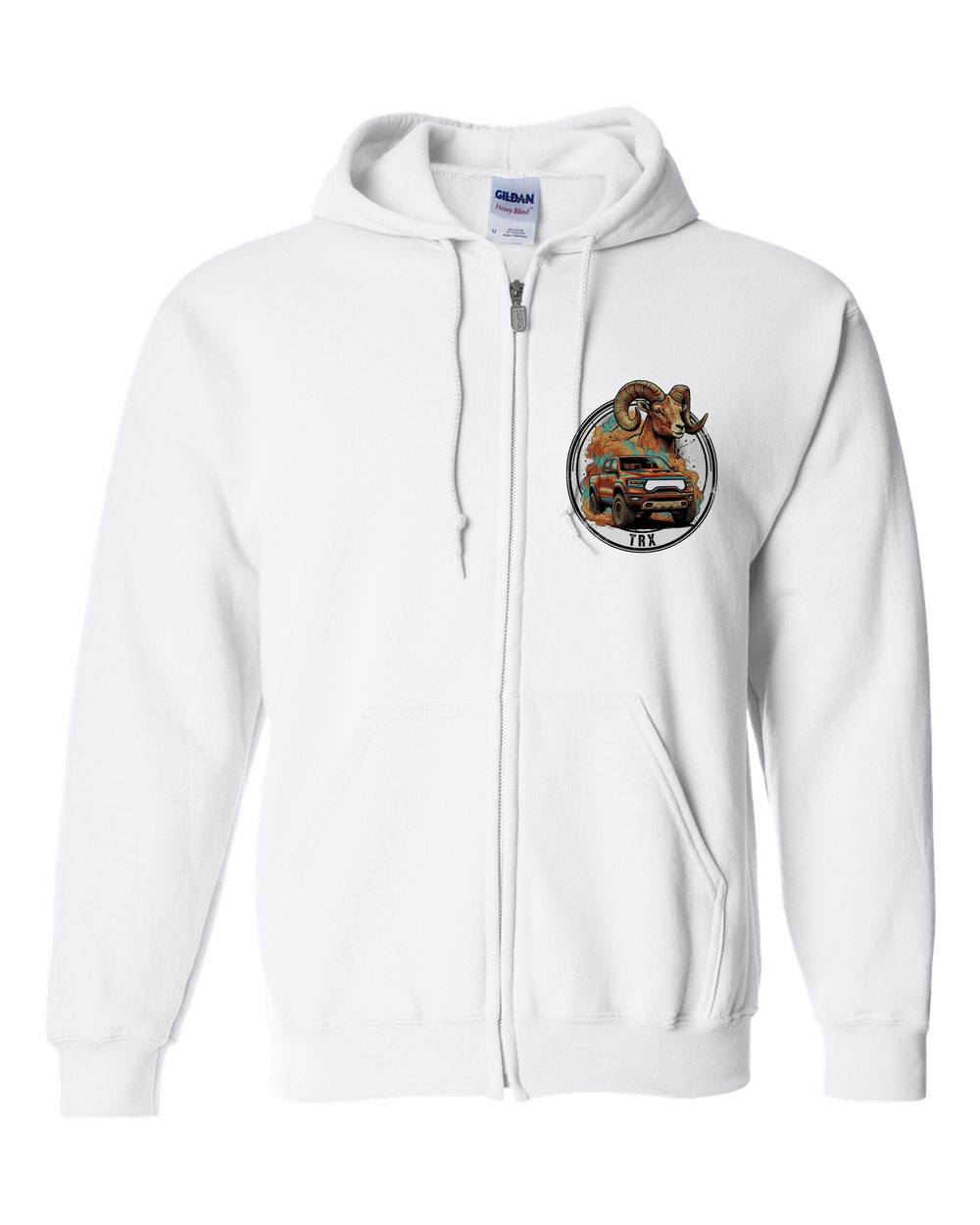 Zip Hoodie White front