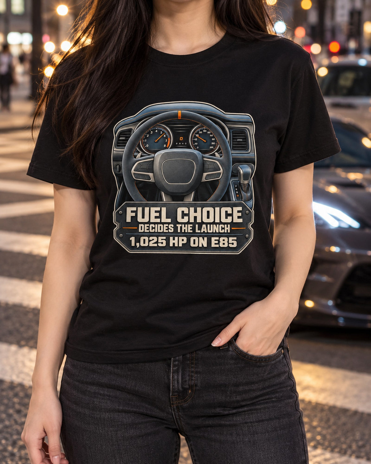 Dodge Challenger Demon 170 E85 1,025 HP Gauge Shirt T-Shirt Black worn hero