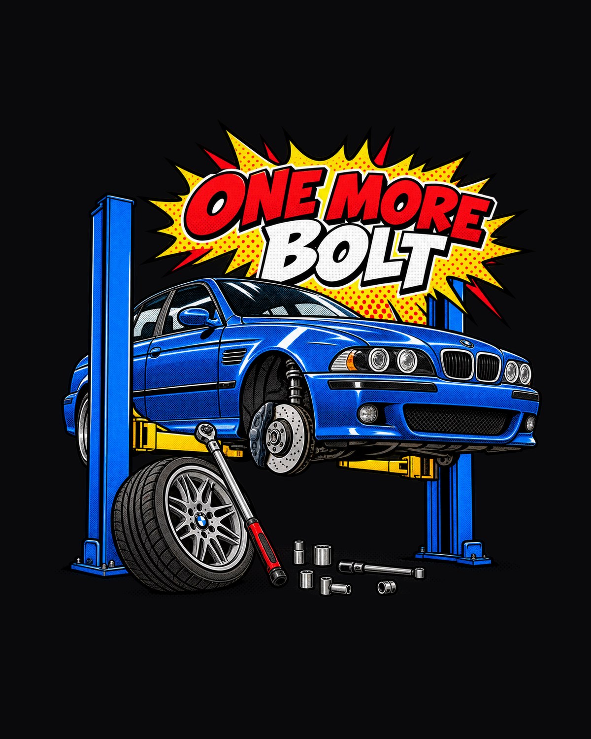 BMW M5 E39 Ukiyo-e Wave Shirt, S62 V8 Car Guy Gift design only
