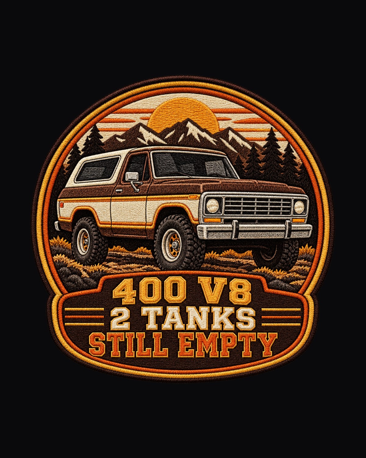 Full-Size Ford Bronco 1978-79 Crest print Shirt design only
