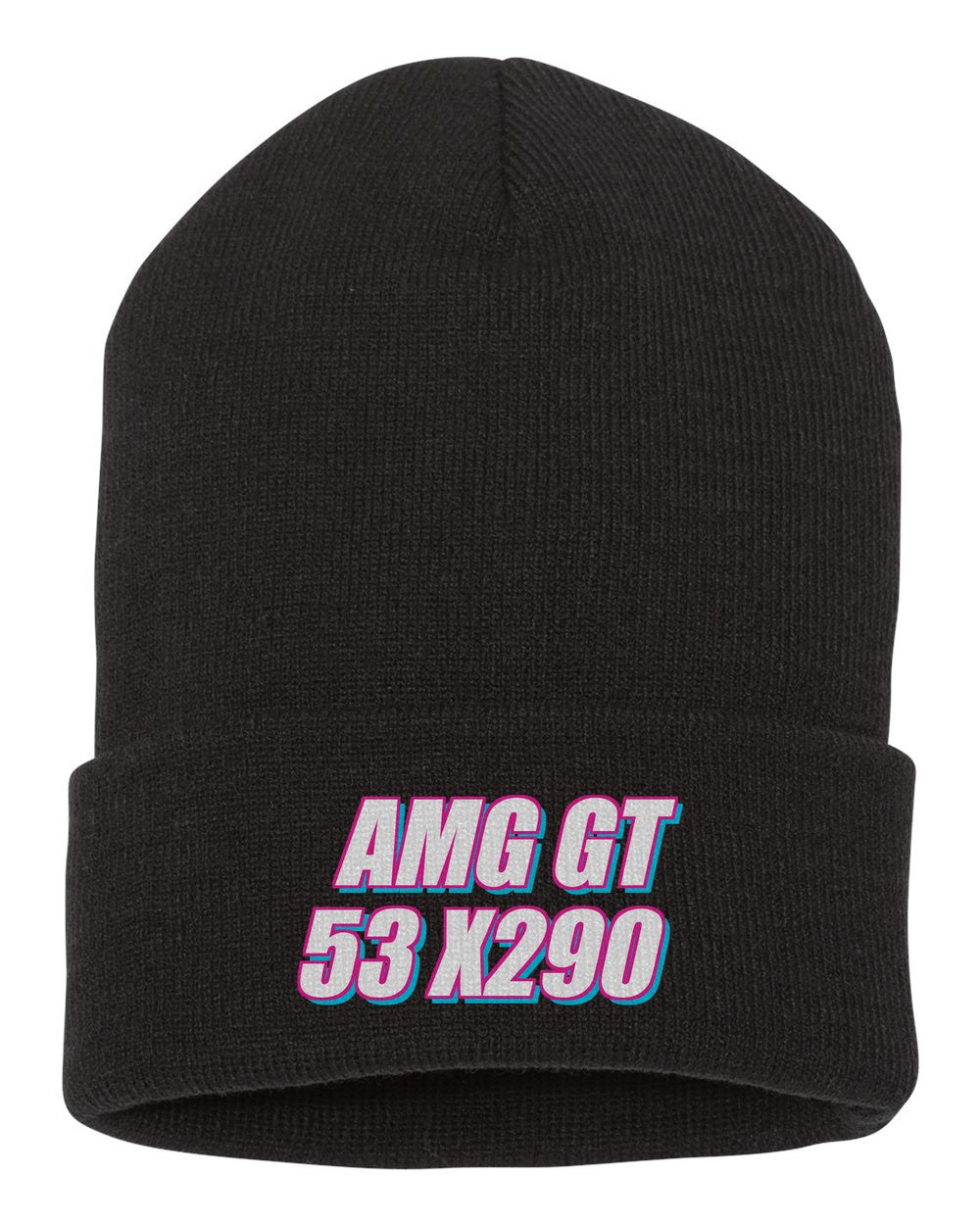 Amg Gt 53 X290 black beanie front view with car name